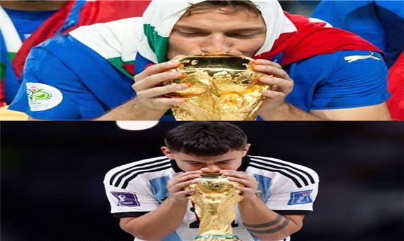 دژاووی رمی؛ دیبالا و تکرار صحنه بوسه توتی بر جام جهانی / عکس
