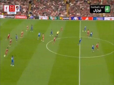 گل چهارم لیورپول به بورنموث توسط محمد صلاح؛ لیورپول ۴- ۲ بورنموث