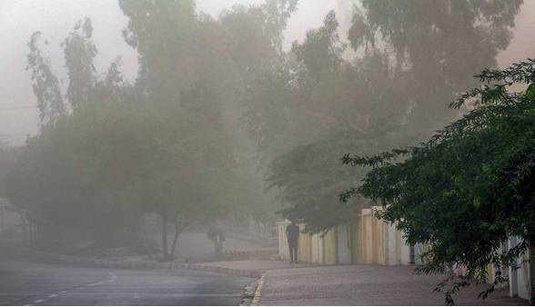 وزش باد و غبار محلی در نوار مرزی کرمانشاه