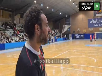 محسن کیایی، دروازه‌بان تیم هنرمندان ایران مقابل تاجیکستان