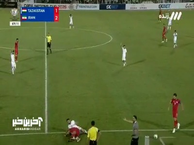 درگیری عجیب بازیکن تاجیکستان و رامین رضاییان