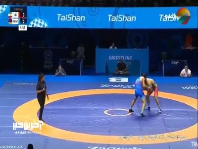 یونس امامی نماینده ۷۴ کیلوگرم ایران، با نتیجه ۶-۰ مقابل حریف ارمنستانی خود پیروز شد