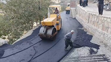 آغاز آسفالت‌سازی معابر روستایی در سروآباد