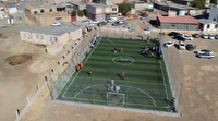 بهره برداری از زمین چمن روستای علی آباد مشیر دهگلان