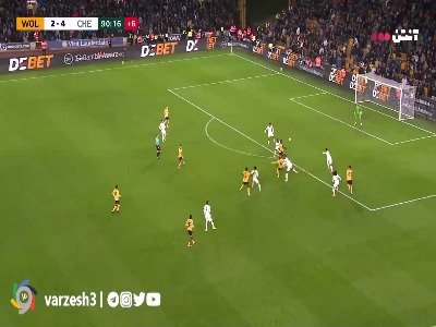 گل سوم ولورهمپتون توسط دیوید ولف در دقیقه ۱+۹۰