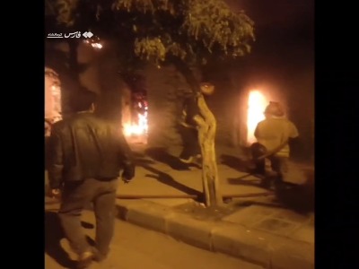 آتشسوزی مغازه در بافت قدیمی کرمانشاه