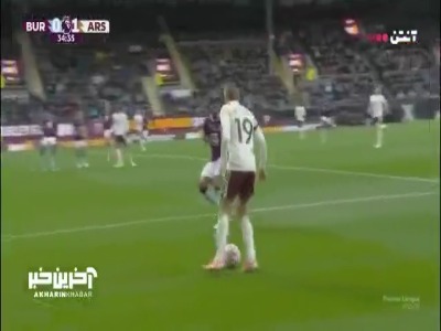 ضد حمله و پاس زیبای یوکرس؛ گل دوم آرسنال توسط رایس در دقیقه ۳۵