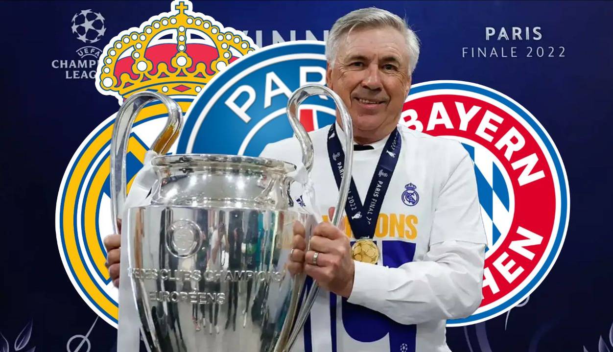 آنچلوتی چهار مدعی اصلی لیگ قهرمانان اروپا را معرفی کرد