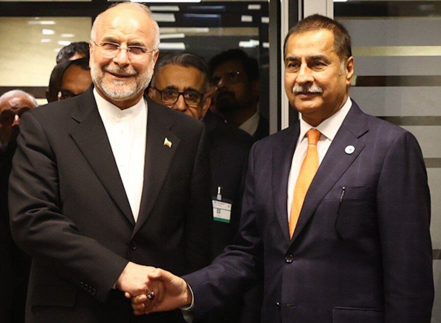قالیباف با رئیس مجلس پاکستان دیدار کرد