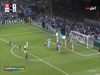 گل چهارم بارسلونا به سلتاویگو توسط لواندوفسکی