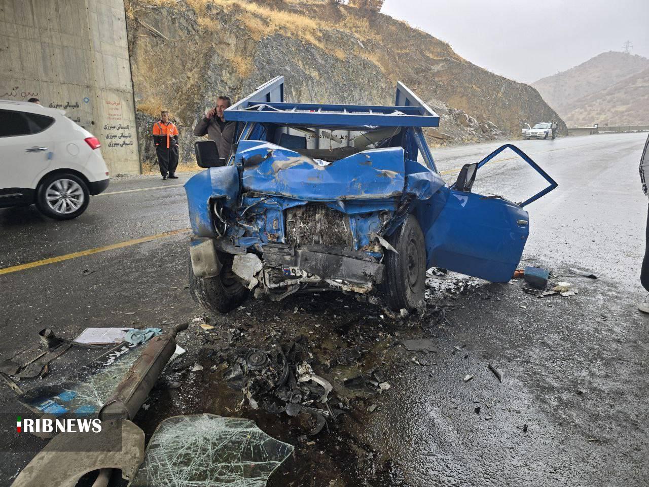 ۴ کشته و یک زخمی در سانحه رانندگی مسیر سنندج_ مریوان