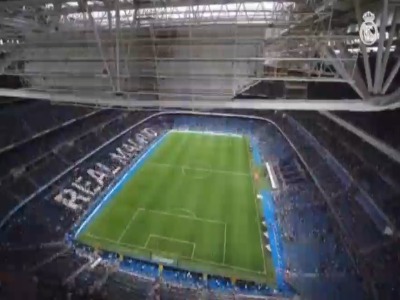 روند آماده‌سازی ورزشگاه برنابئو برای برگزاری NFL