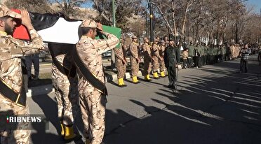 آیین استقبال از پیکر مطهر شهید گمنام در بیجار