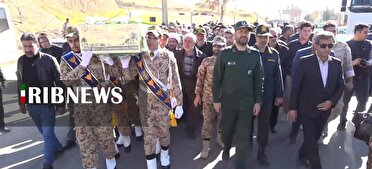 استقبال مردم دیواندره از پیکر مطهر شهید گمنام