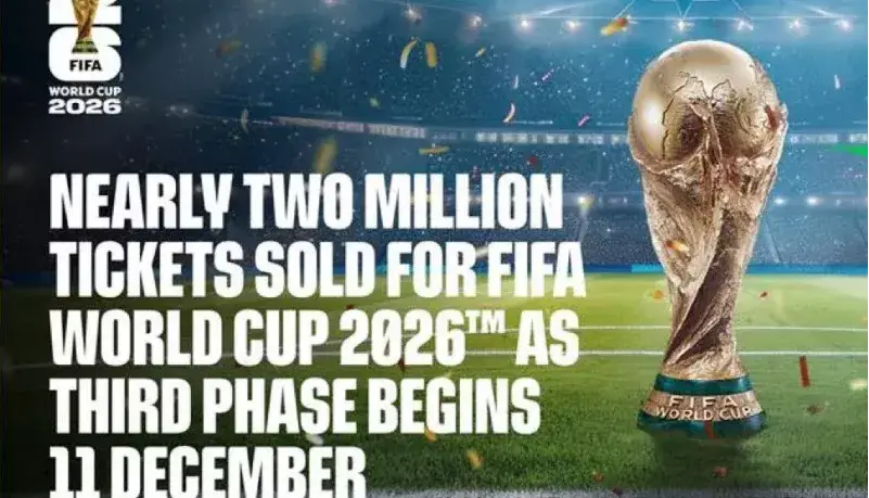 دو میلیون بلیت جام جهانی فروخته شد