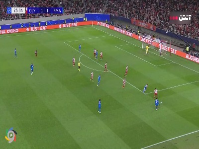 دبل با ضربه سر دیدنی؛ گل دوم رئال مادرید توسط امباپه در دقیقه ۲۴