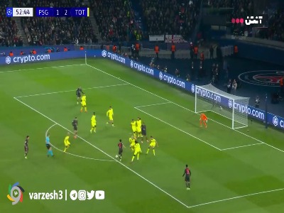 دبل با ضربه فنی دقیق؛ گل دوم پاری‌سن‌ژرمن توسط ویتینیا در دقیقه ۵۳