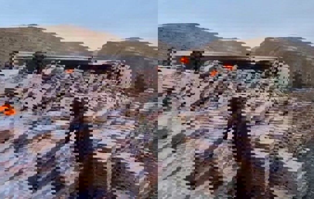 واژگونی کشنده یخچال‌دار در محور سنندج - کامیاران