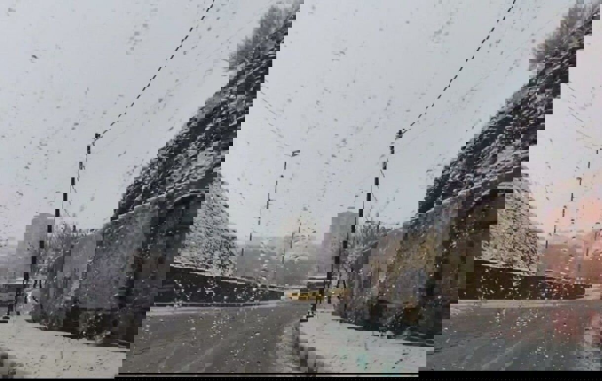 بارش برف سقز را سفیدپوش کرد