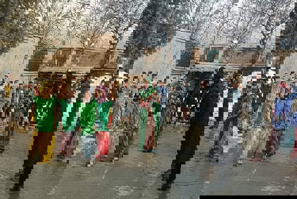 اجرای ویژه برنامه فرهنگی و هنری ویژه کودکان در روستای ینگیجه مریوان