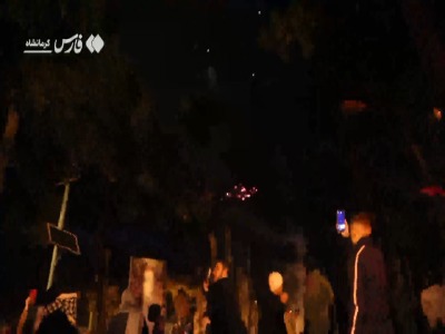 فیلم/ طنین «الله اکبر» و نورافشانی آسمان کرمانشاه