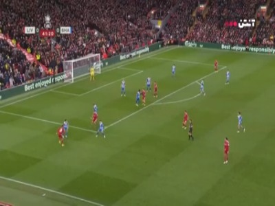 گل اول لیورپول به برایتون