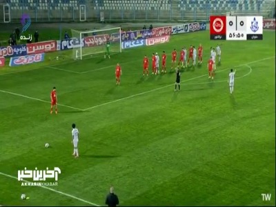 گل اول ملوان به تراکتور توسط محمدجواد محمدی