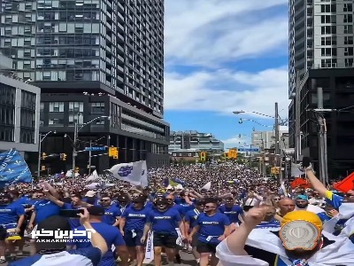 حضور پرتعداد هواداران بوسنی در خیابان‌های تورنتو