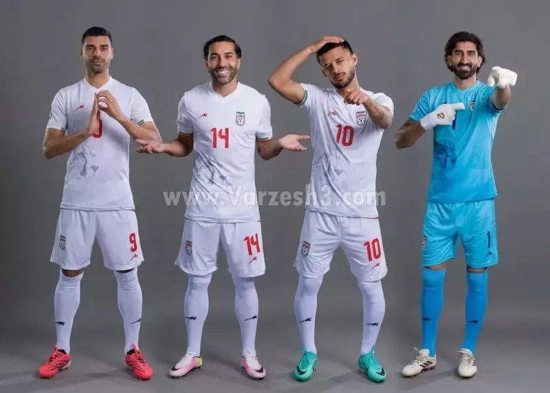 رونمایی از پیراهن‌های ایران مقابل نیوزیلند