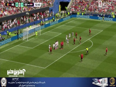 ضربه آزاد تماشایی دی‌بروینه به تیر دروازه مصر برخورد کرد