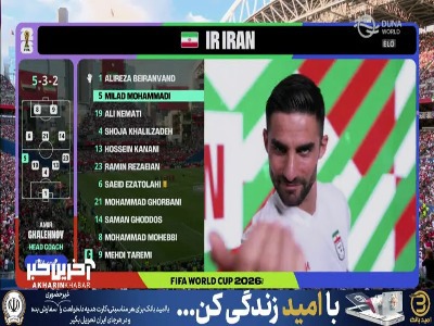 معرفی بازیکنان و شماتیک تیم ملی قبل از شروع بازی