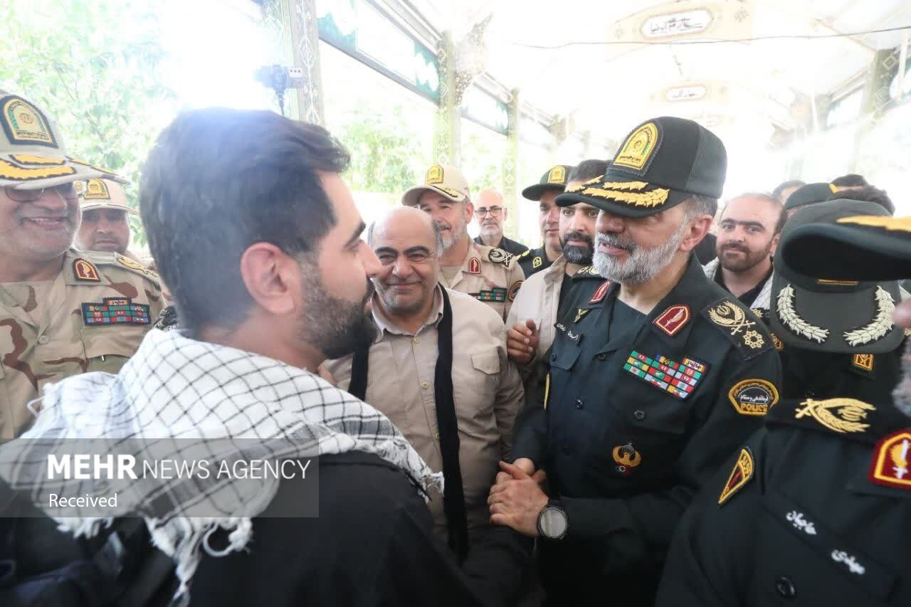حضور سردار رادان در مرزبانی مرز خسروی