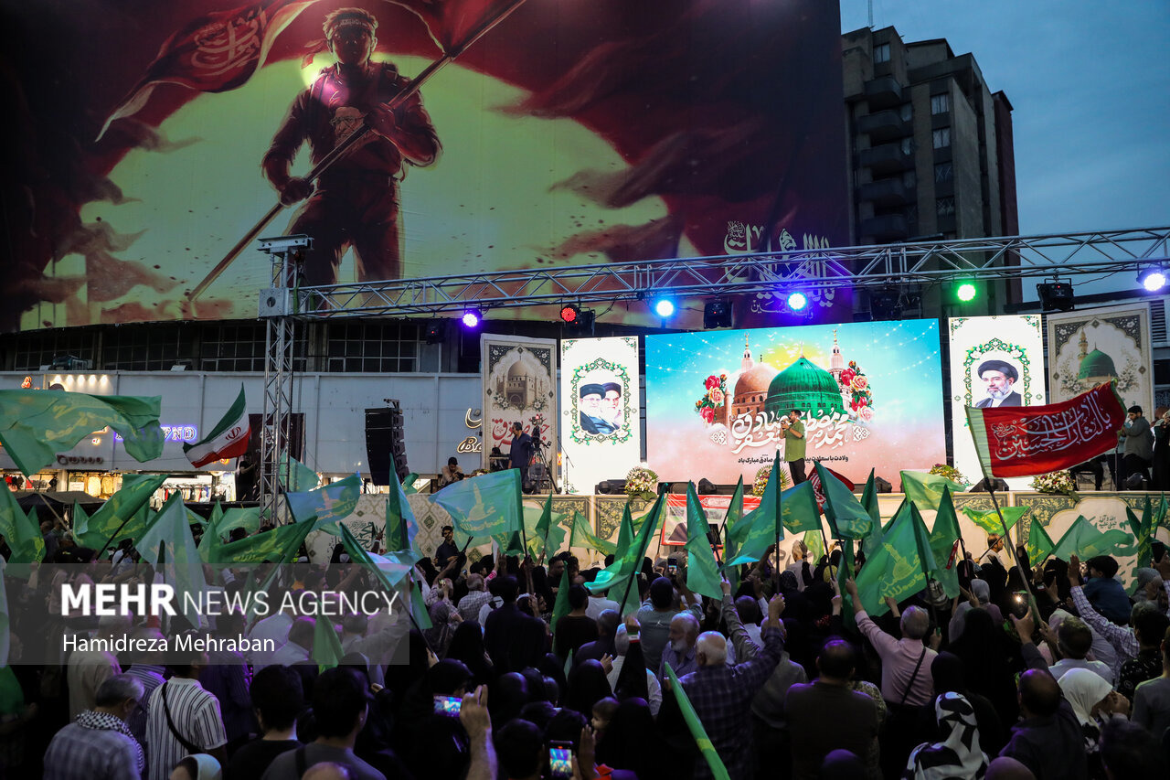 تصاویر هوایی اختصاصی مهر از جشن بزرگ «امت احمد(ص)» کرمانشاه