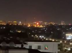 لحظه اصابت موشک ایرانی به مواضع آمریکایی در اربیل عراق