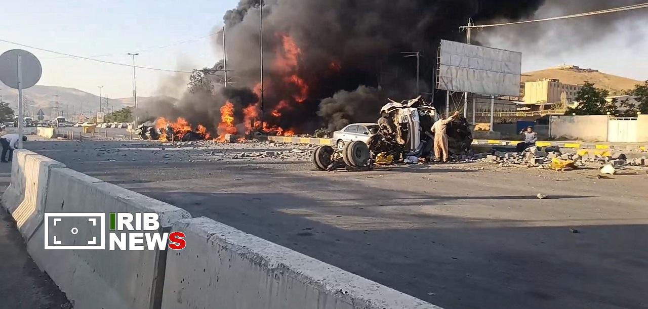 حادثه مرگبار در ورودی سنندج/ تکرار فاجعه و انفجار تانکر سوخت