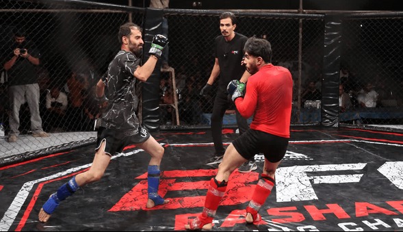 مسابقات هنرهای رزمی ترکیبی MMA در قم برگزار شد