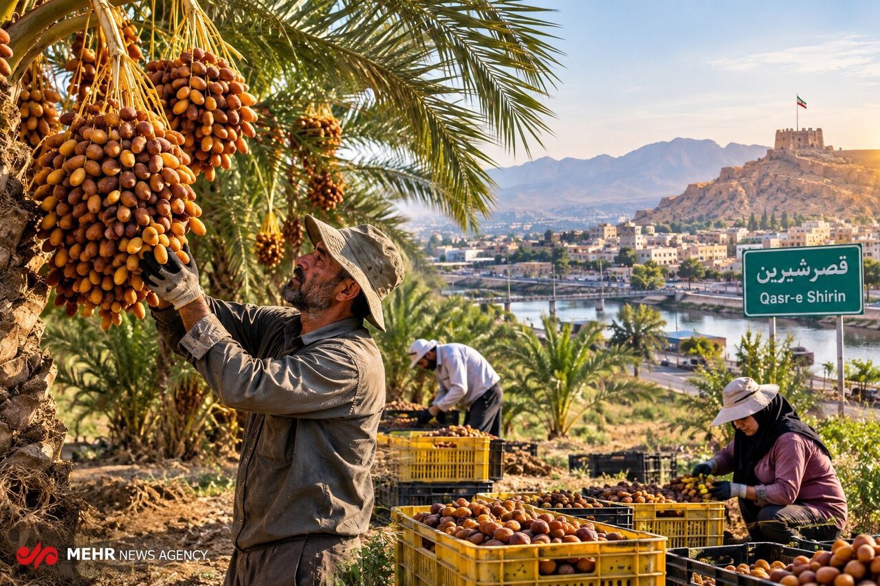 شکوفایی نخلستان‌ها در دل زاگرس؛ قصرشیرین قطب جدید خرمای صادراتی ایران
