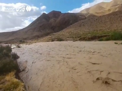 بارندگی شب گذشته رودخانه دربند جاجرم را سیلابی کرد